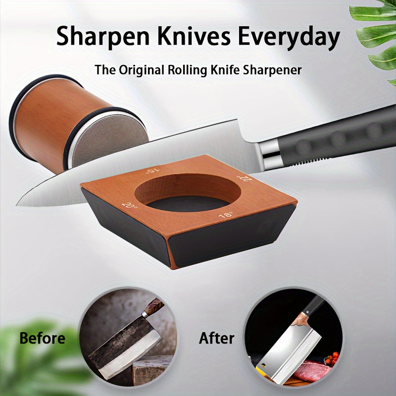 Набор для заточки ножей с 4-угольной точилкой и двухсторонним алмазным точилкой для ножей