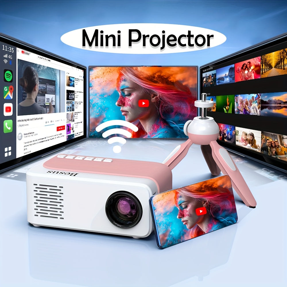 Mini Portable Projector With WiFi Support 1080P Full HD Indoor Outdoor