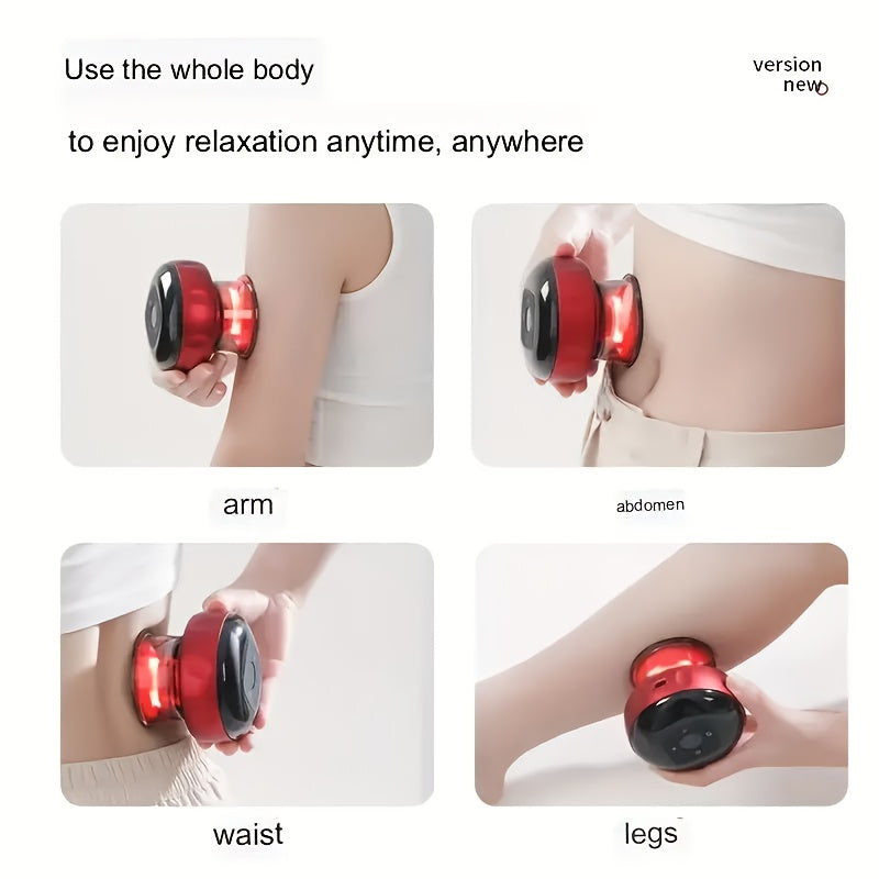 Set de ventosas eléctricas con máquina inteligente dinámica, 12 niveles de temperatura, masajeador de succión para celulitis