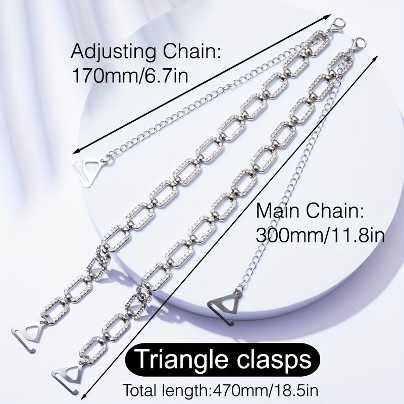 Correas de sujetador con patrón geométrico de metal ajustables para ropa interior y vestidos