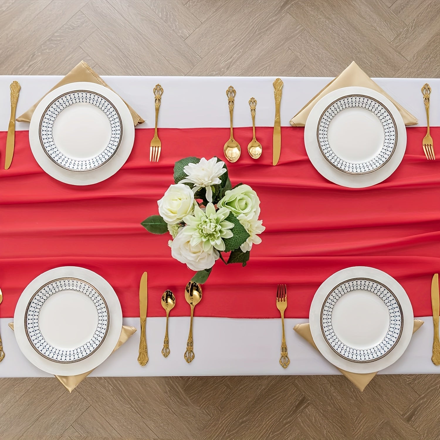 Chiffon Table Runner for Weddings Parties Banquets and Gifts