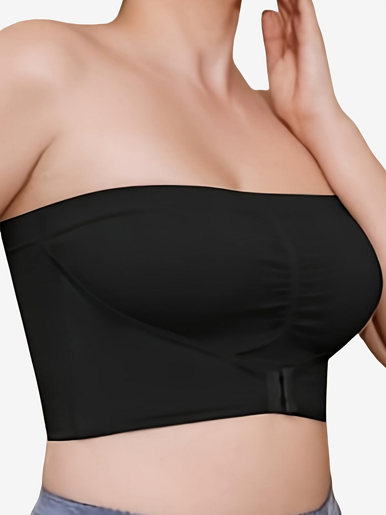 Спортивный бюстгальтер для женщин больших размеров без бретелек, с регулируемыми лямками, дышащий, без косточек, средняя поддержка