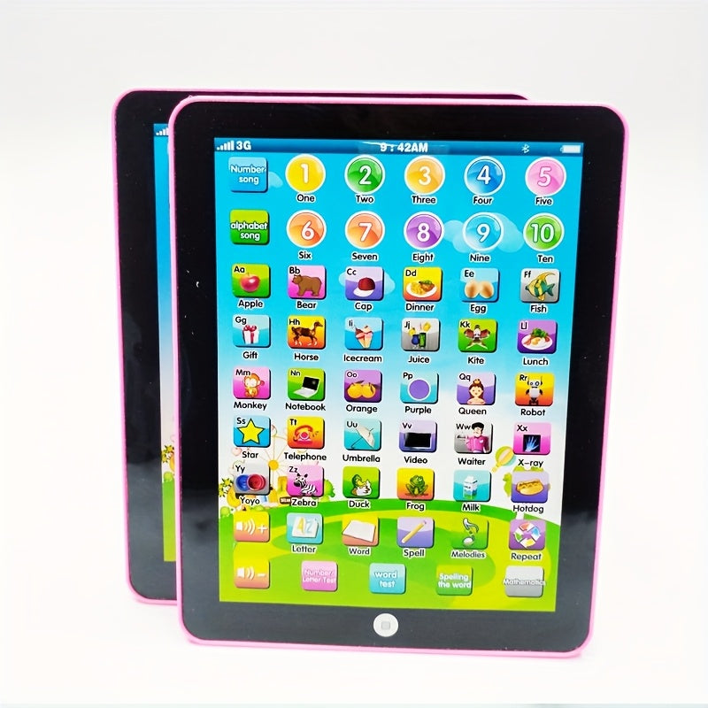 Children's Educational Tablet Toy for Learning Music Numbers Spelling Words Alphabets Blue Pink