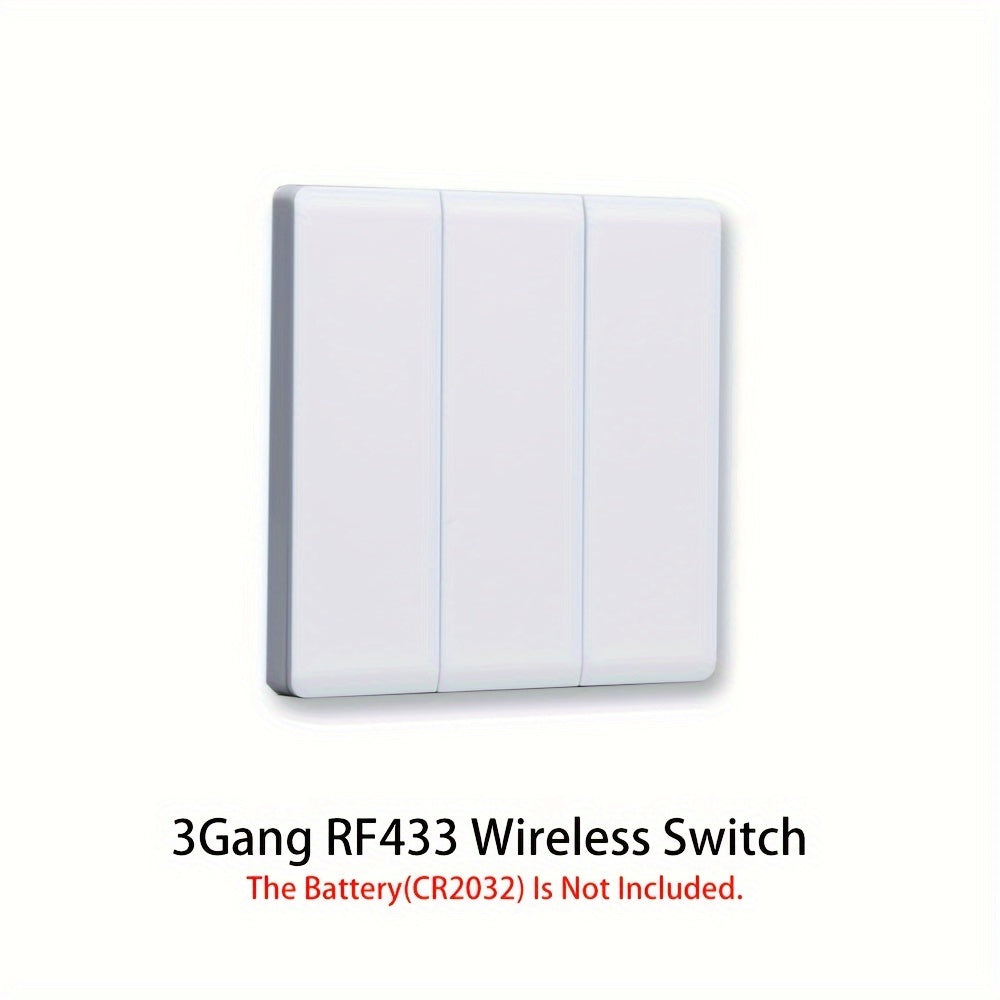 Wireless RF433 Home Lighting Switch 1/2/3 Gang Wall Mount Remote Control White Gray 110V 220V