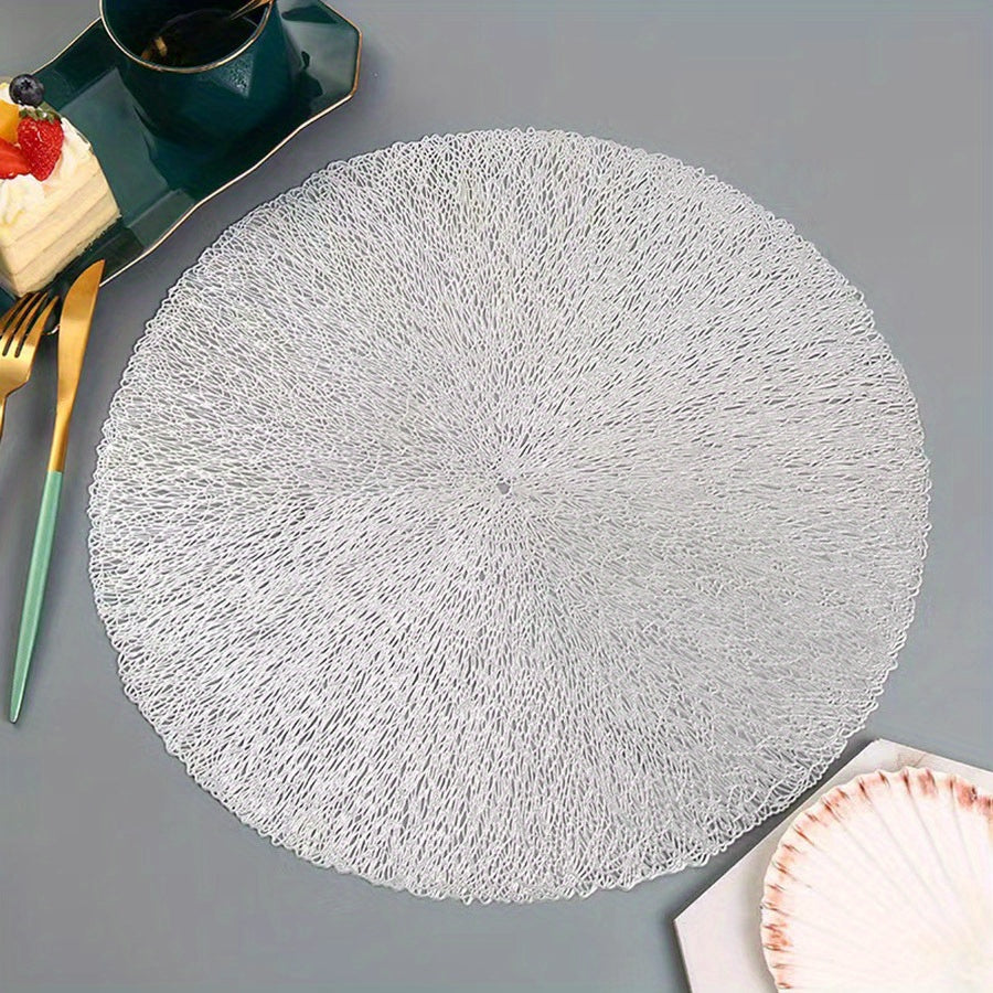 Minimalist Gold Circular Table Coaster Set for Home Decor