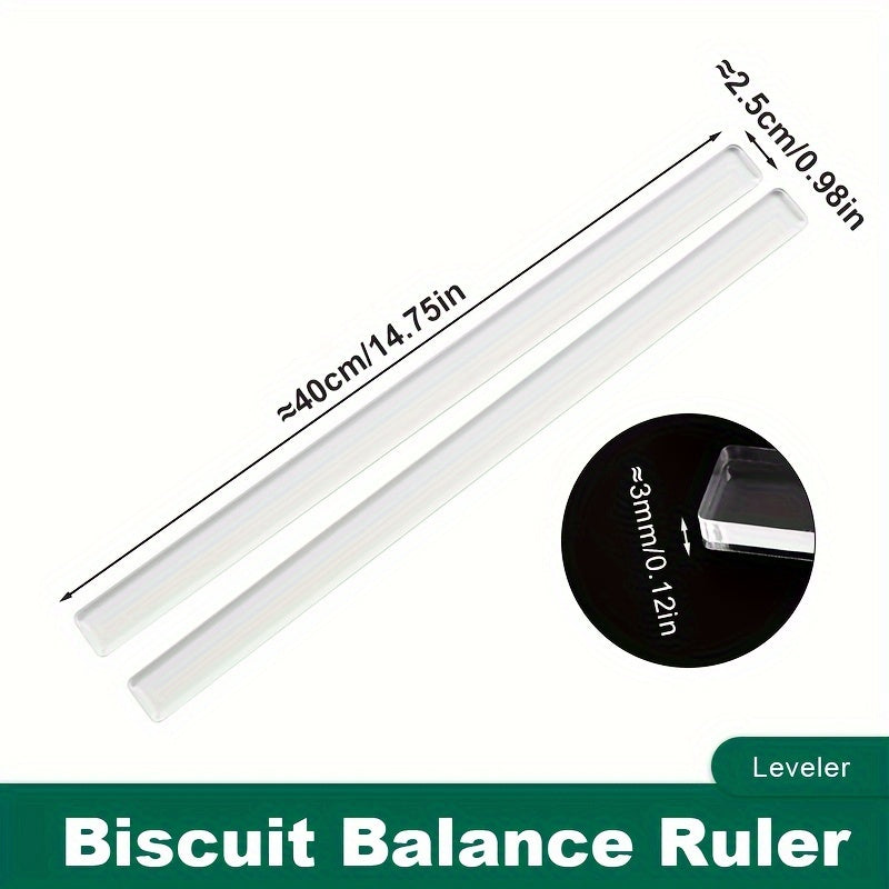 Acrylic Ruler for Baking and Crafting, 29.5cm, 2-10mm Thickness Measurement