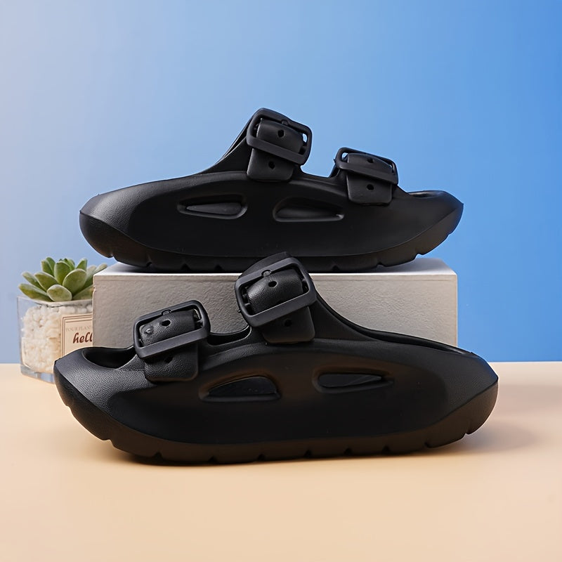 Boys' Kids Casual Solid Color Open Toe Slippers Lightweight Non-slip Indoor for Home Bathroom Spring Summer