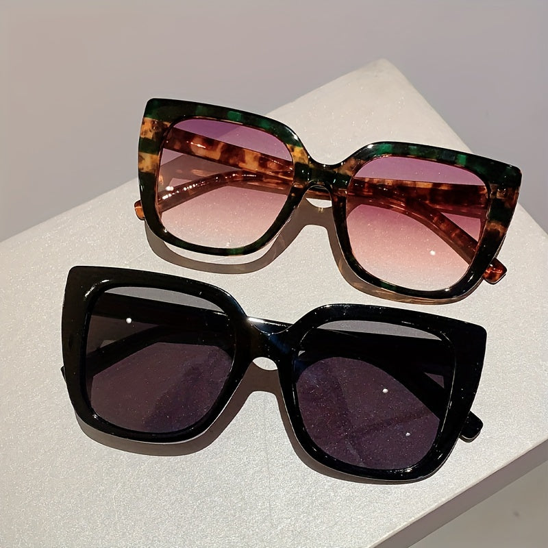 Ayollar uchun rang blokli kvadrat shisha ko'zoynaklar, mushuk ko'z shaklida, qarashga qarshi linzalar bilan, plyaj ta'tili uchun