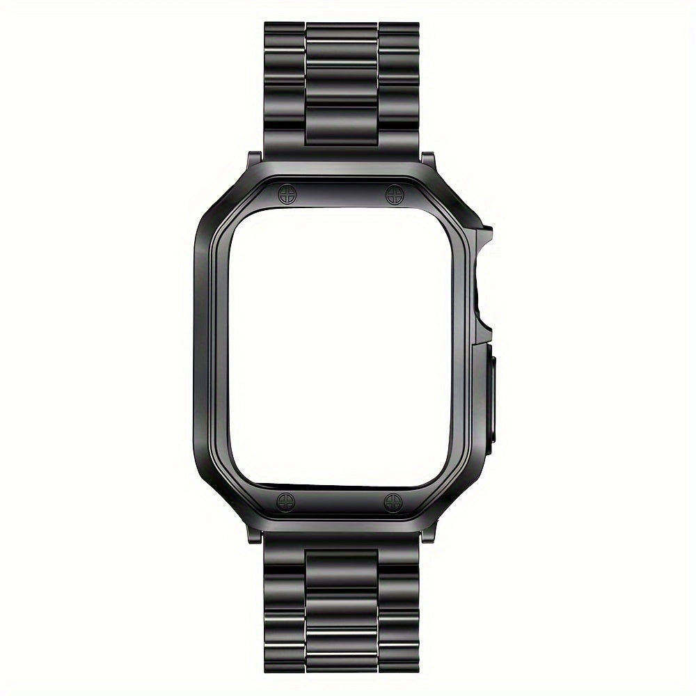 Smartwatch Accessories Combo TPU Case and Stainless Steel Band for Apple Watch Ultra Series 9 8 7 6 5 4