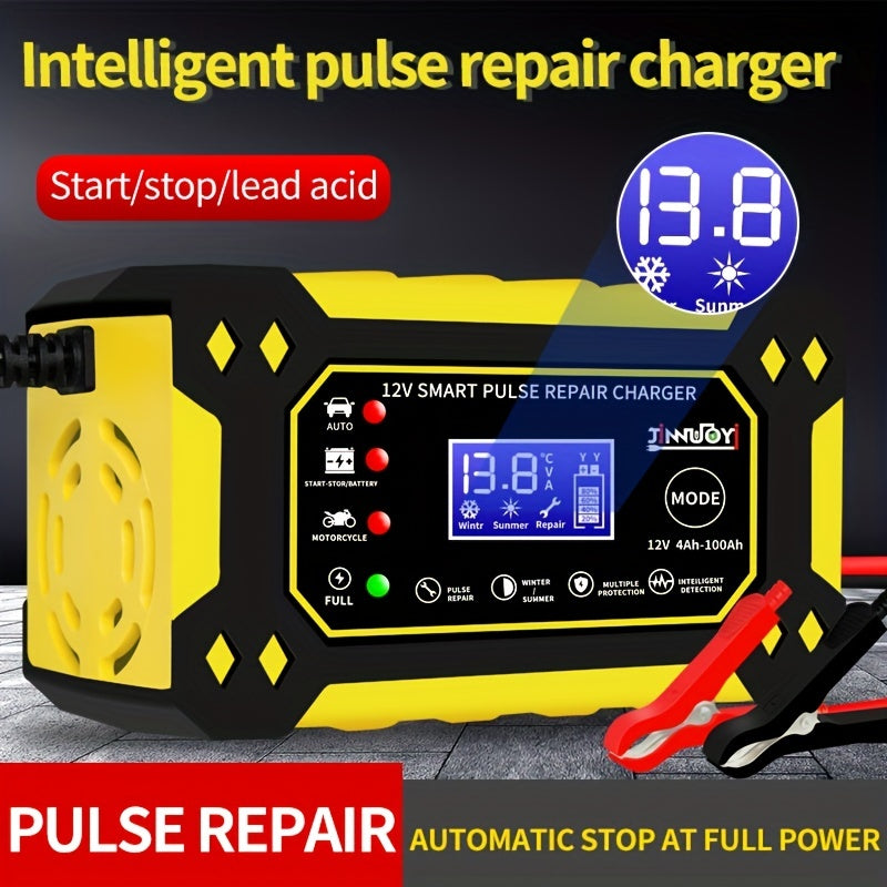 Smart Pulse Repair Charger for Cars Trucks Motorcycles Lawn Mowers 12A 50W