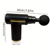 Electric Muscle Massage Gun with 4 Replaceable Heads Deep Tissue Impact Handheld Silent USB Rechargeable