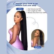 Women’s 66.04cm Straight Ponytail Extension Synthetic Hair Heat-Resistant Elastic Band