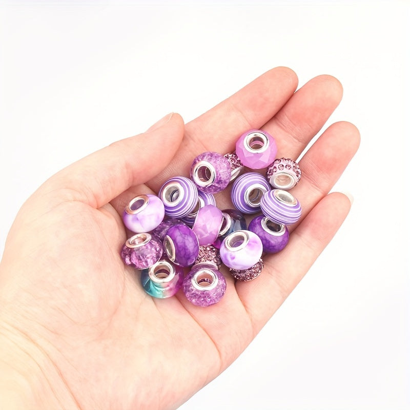 Charm Bracelet Making Kit with 63 Pieces Beads Pendants Chain Accessories Gift Box