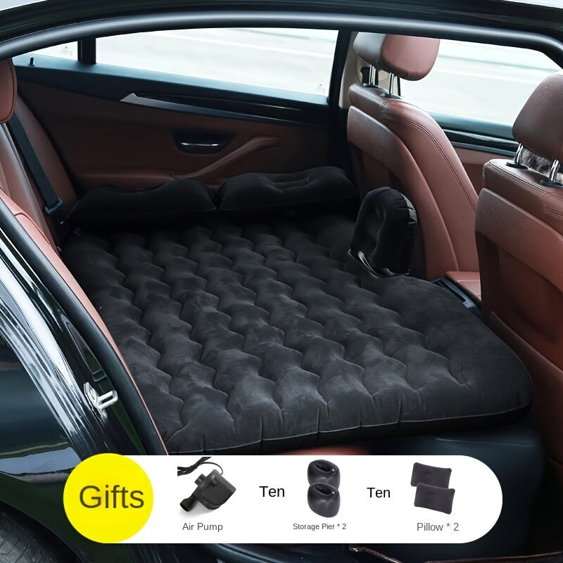 Inflatabl avtomobil matras havo yostiq PVC charm bilan, pomp bilan, SUV va sedan uchun