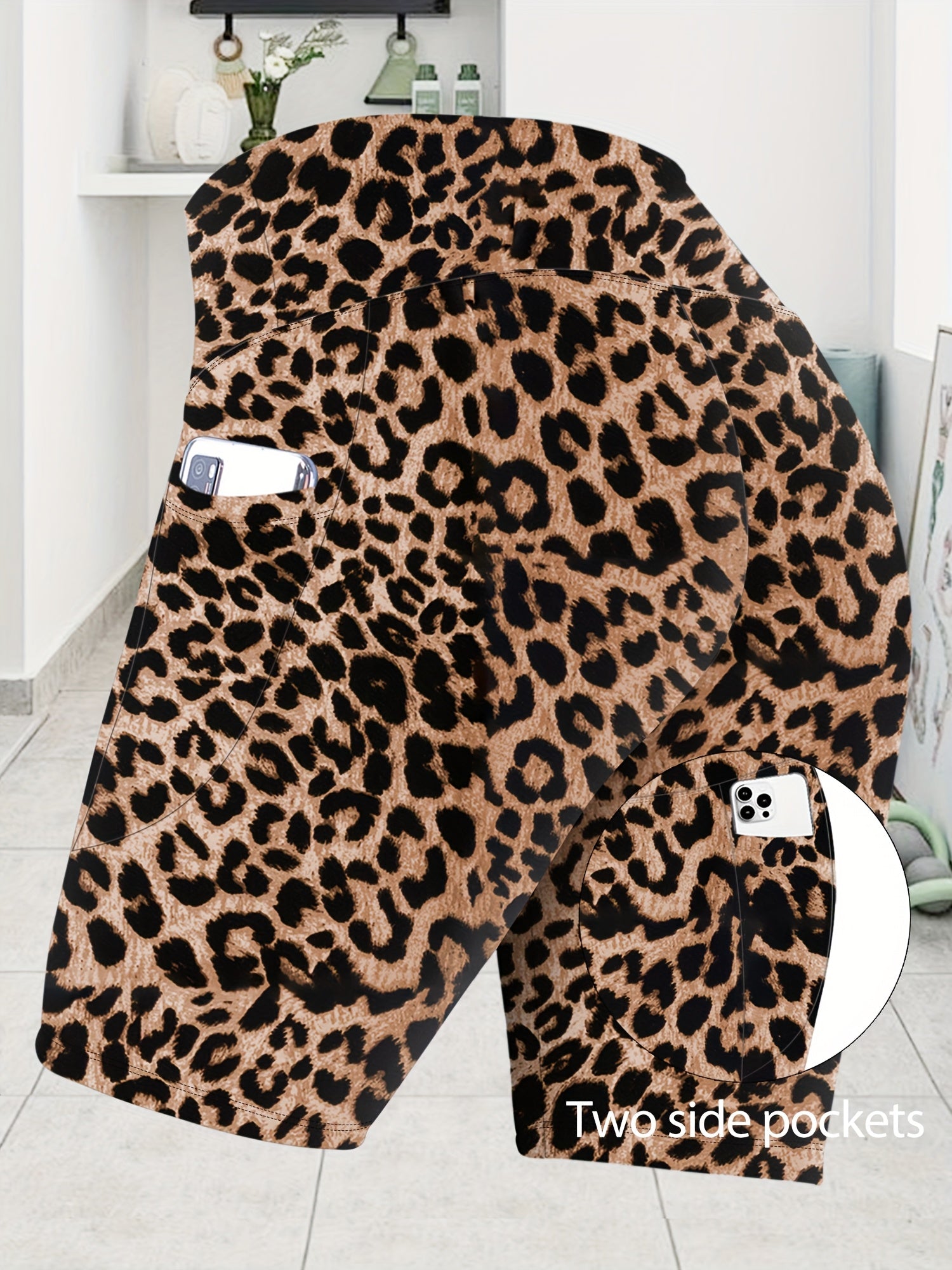 Plus Size High-Waisted Shorts With Pockets Spring Summer Denim Women