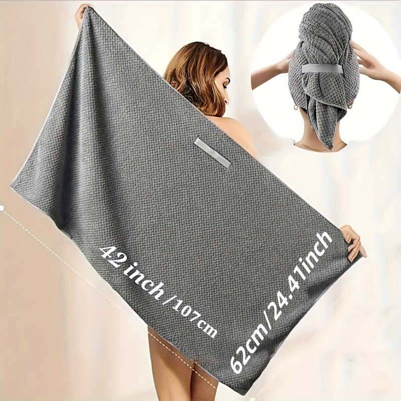 Women Microfiber Hair Towel Wrap Soft Quick Dry Water Absorbent Cap