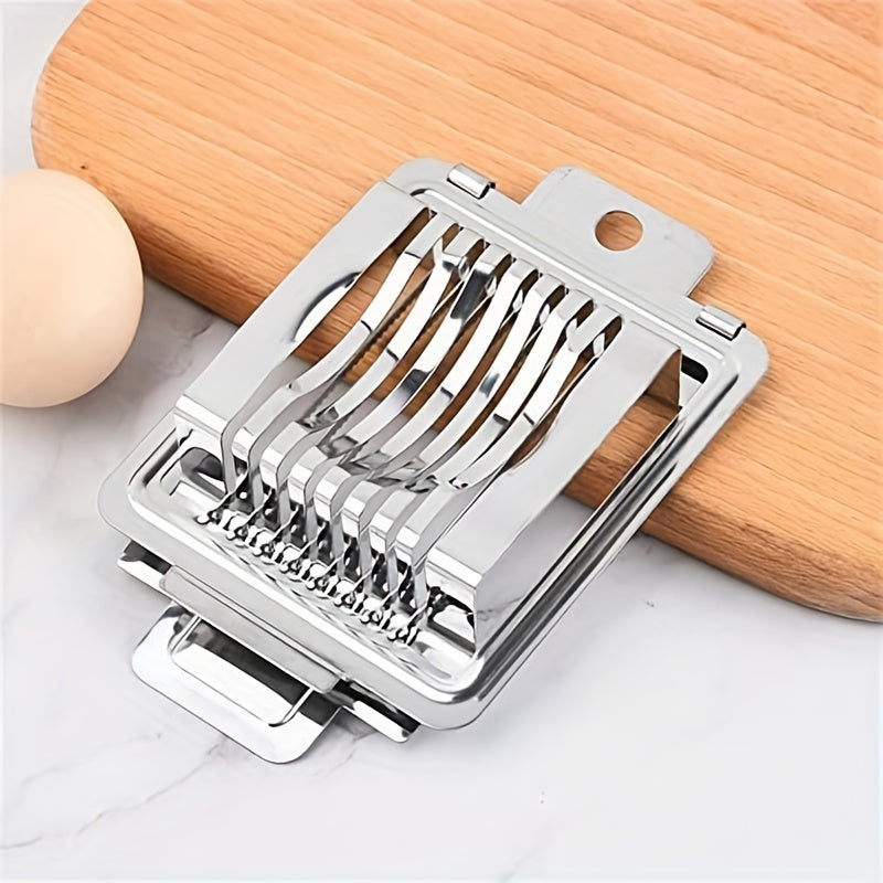 Egg Slicer with Stainless Steel Blades for Hard Boiled Eggs Fruits and Foods