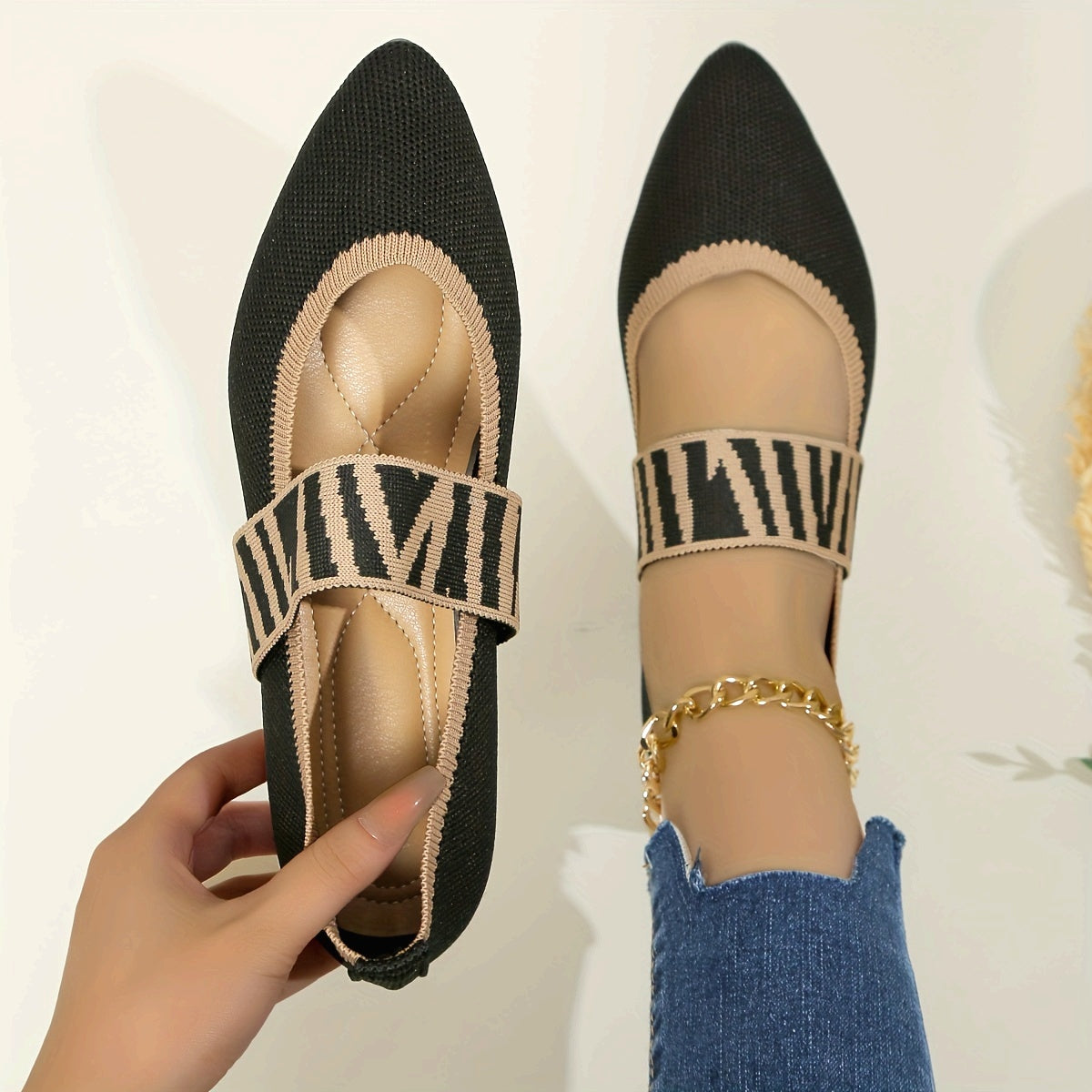 Zapatos de mujer Mary Jane de color sólido transpirable, ligeros y antideslizantes