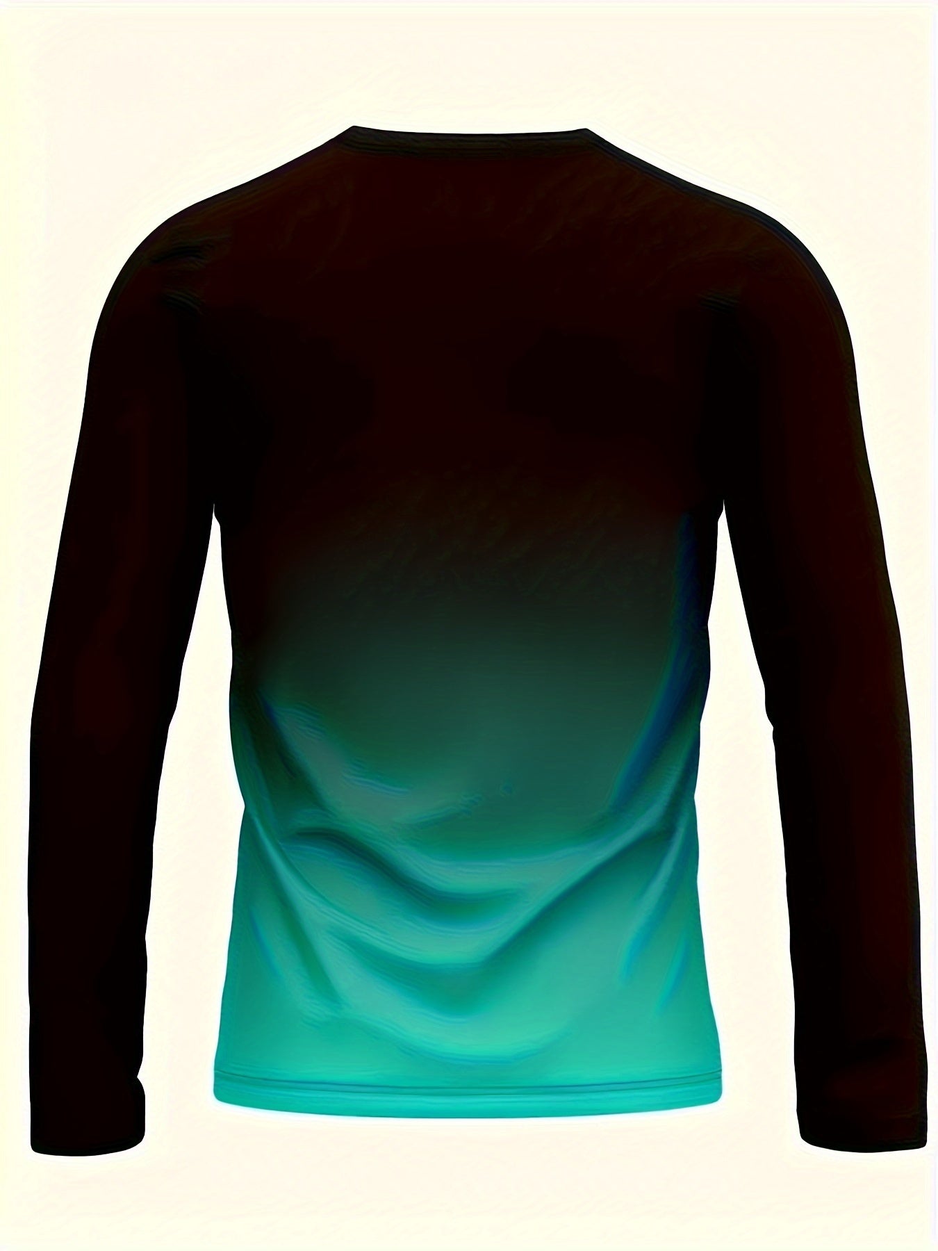 Men's Long Sleeve Ombre Crew Neck T-Shirt Polyester Casual Spring Fall