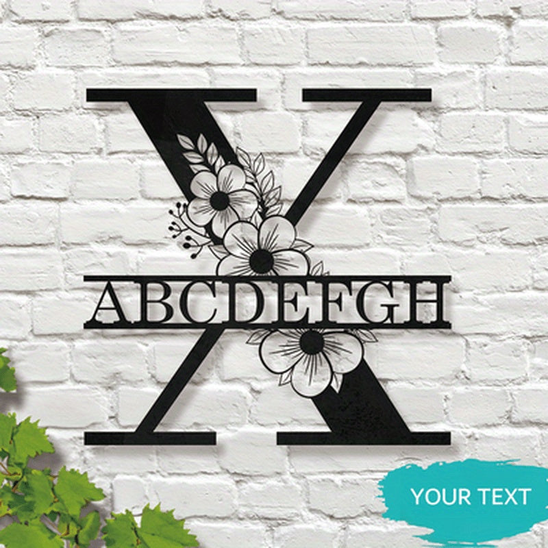Personalized Floral Name Sign Wall Art for Home Decor and Weddings