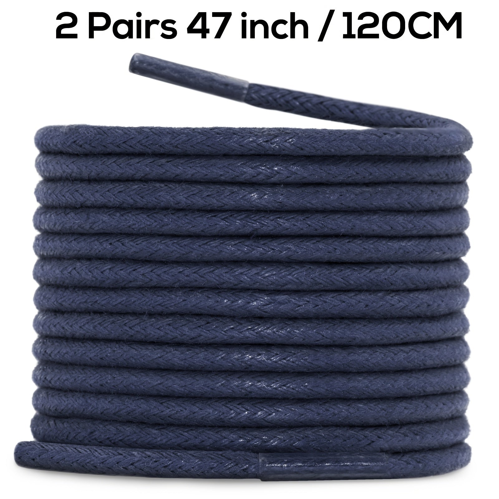 Unisex Waxed Shoelaces 0.25cm Thick Round Replacement Multi-Coloured 4 Pairs