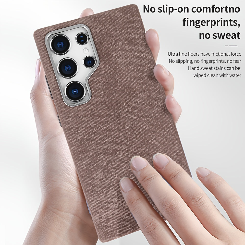 Magnetic Phone Case for Samsung Galaxy S24 Ultra Wireless Charging Polyester Fiber