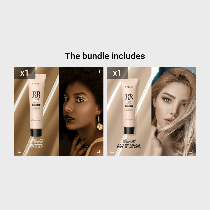 Women Waterproof BB Cream Concealer Full Coverage Makeup Foundation 30ml