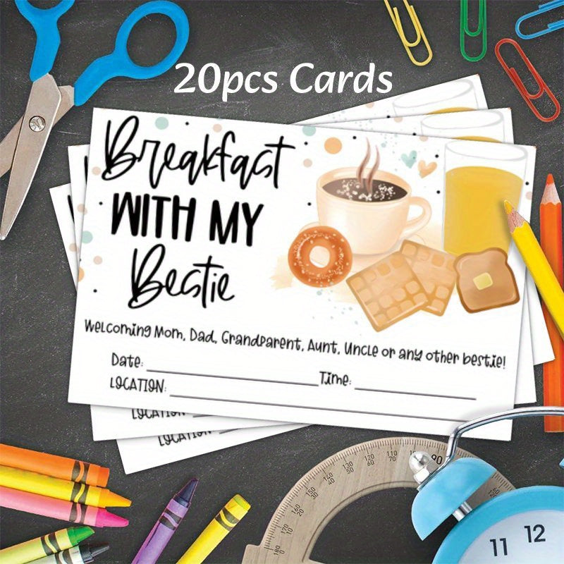 20 Invites for Breakfast with Best Friend at Preschool Mother's Day Out Party