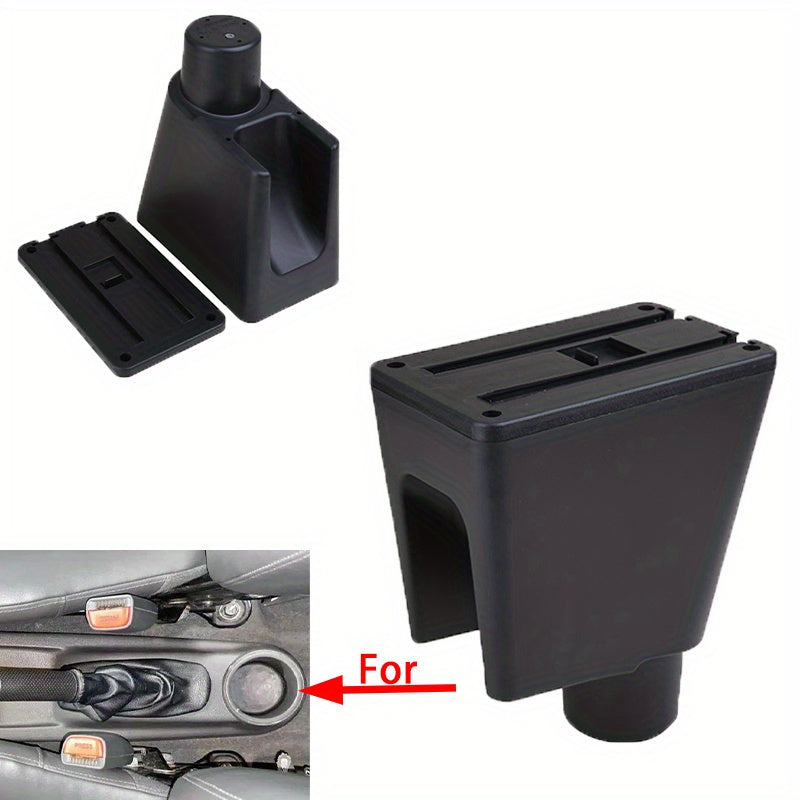 Universal Car Armrest Storage Box for Small Cars Black