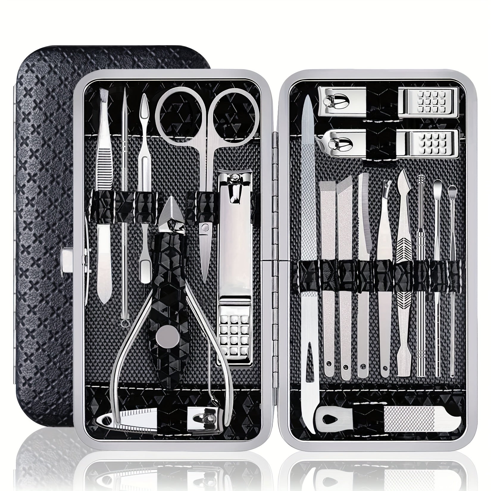 16/19pcs Stainless Steel Manicure Set for Men and Women Travel with Storage Case
