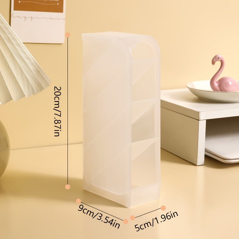 4-отсековый вертикальный органайзер для стола с наклонным вставным пространством — экономящий место пластиковый контейнер