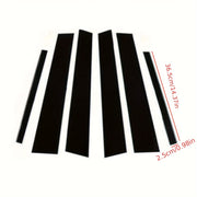 Car Window Pillar Decals Glossy Black 6Pcs Side Door Cover for SUV
