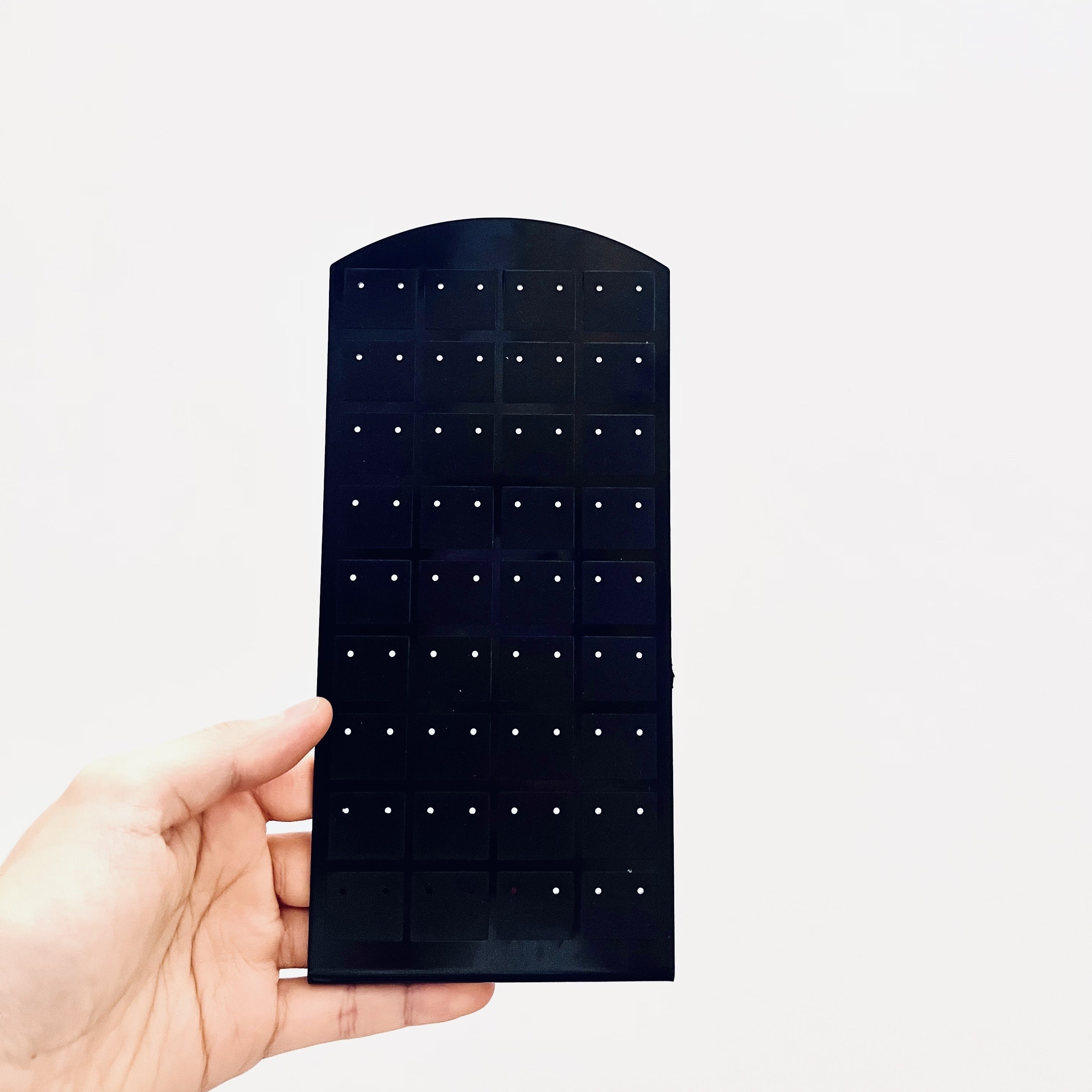 Acrylic Jewelry Display Stand with 72 and 48 Holes for Earrings Black and White