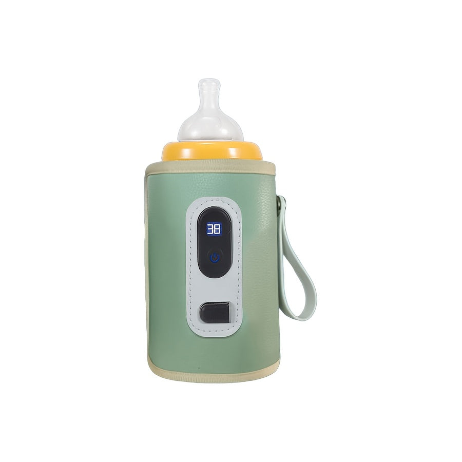 Portable USB Bottle Warmer and Sterilizer with Digital Display and Insulation Cover