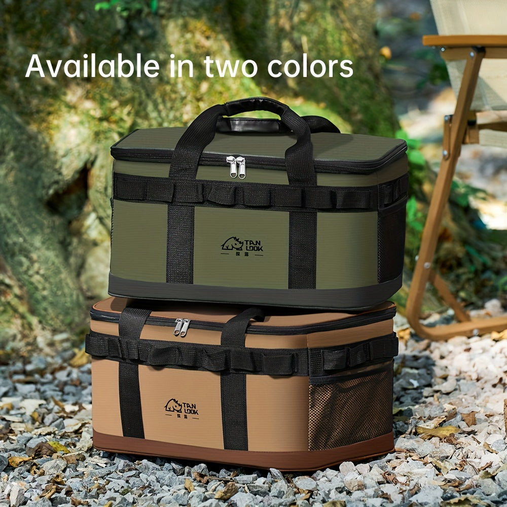 Large Capacity Waterproof Polyester Cooler Bag with Dual Color Options and Carry Handles