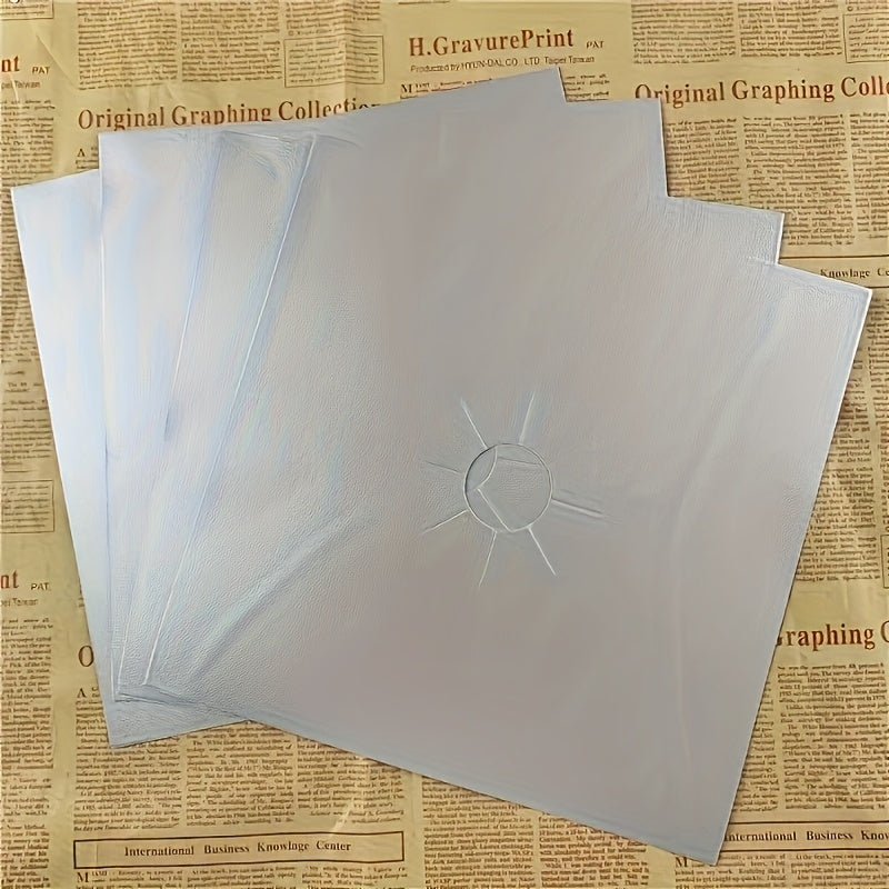 Set of 4 Reusable Gas Range Burner Protector Pads Extra Thick for Easy Cleaning