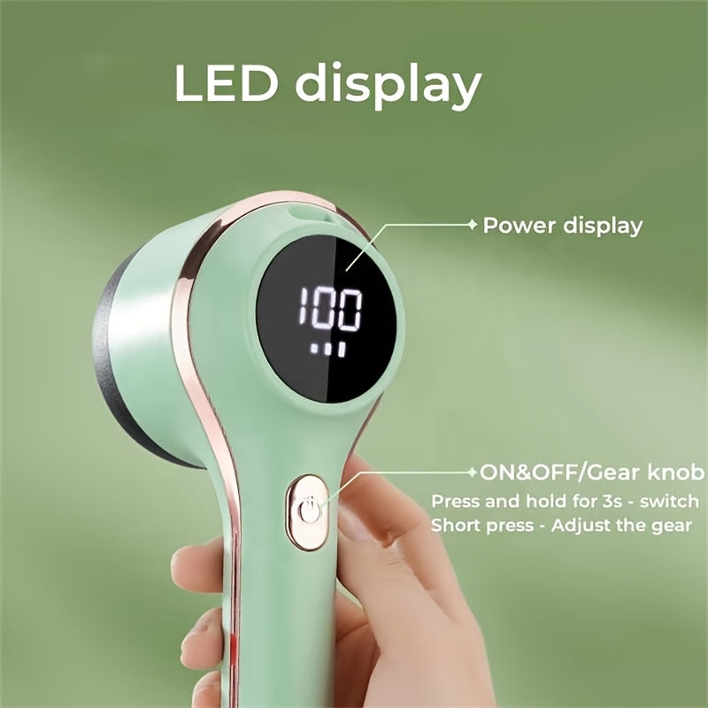 Pelador de tela portátil con USB recargable y sistema de 6 cuchillas para ropa y uso en el hogar