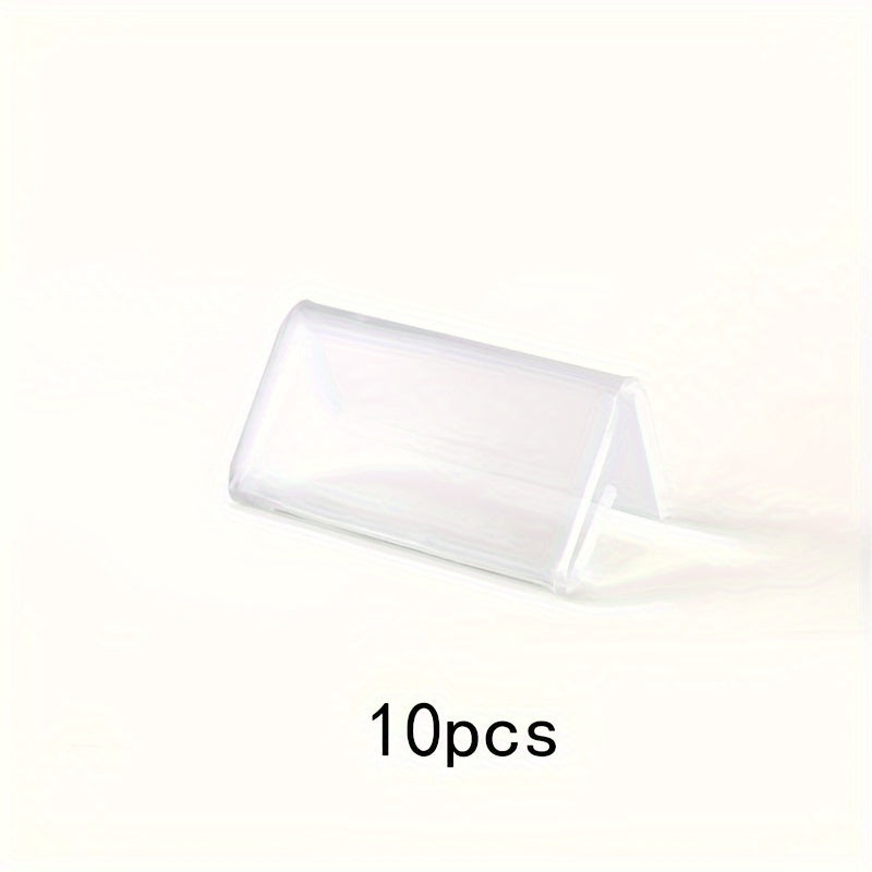 Acrylic Price Tag Business Card Holder Set of 10 with Small Sign Tag and Pendulum
