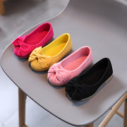 Girls' Slip-On Flats with Bowknot, Lightweight, Breathable, for Parties and School