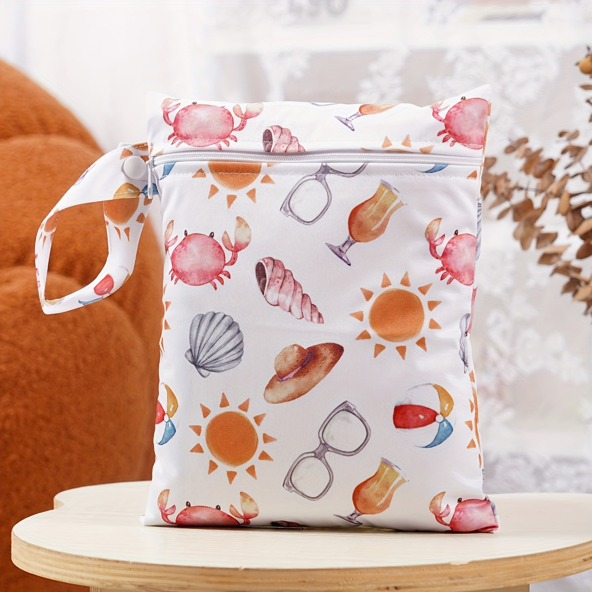 Reusable Waterproof Wet Dry Bag for Travel and Beach Storage with Zipper and Handle