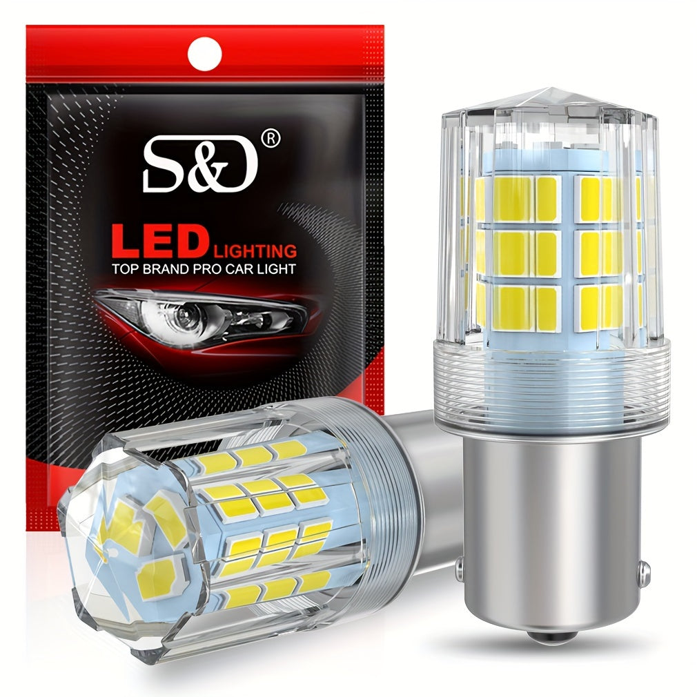 2-Pack LED Brake Light Bulbs for Cars 1156 1157 39 SMD Chips 12V