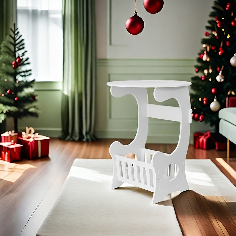 Прочный пластиковый прикроватный столик с полкой для хранения книг и журналов