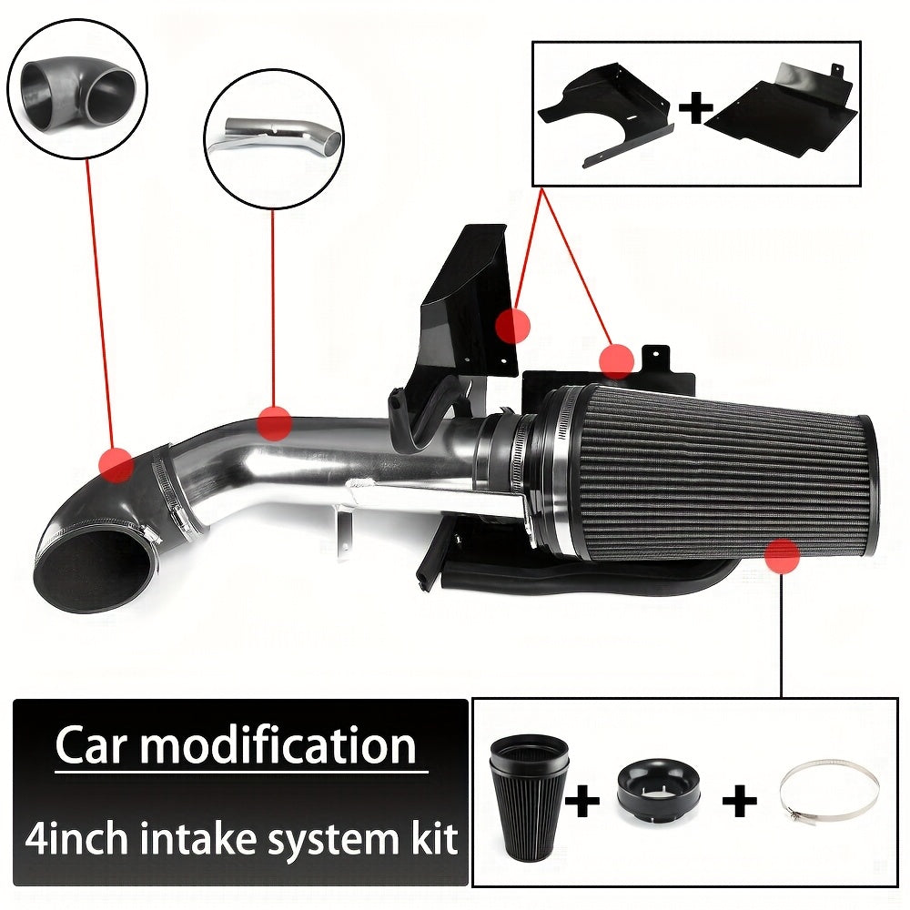 Universal avtomobil 4-ichlik havo olish tizimi to'plami bilan qish qo'ziqorin filtri
