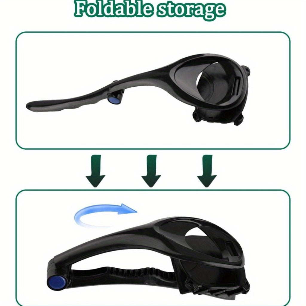 Afeitadora de espalda para hombres, afeitadora corporal plegable con 3 cabezales, impermeable y ergonómica