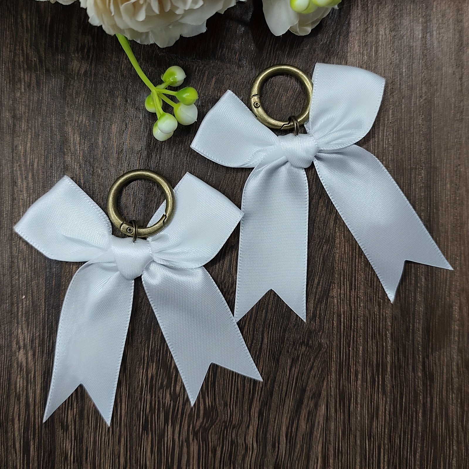 2PCS Satin Bow Boot Charms Zinc Alloy Shoe Decorations for Valentine Mardi Gras