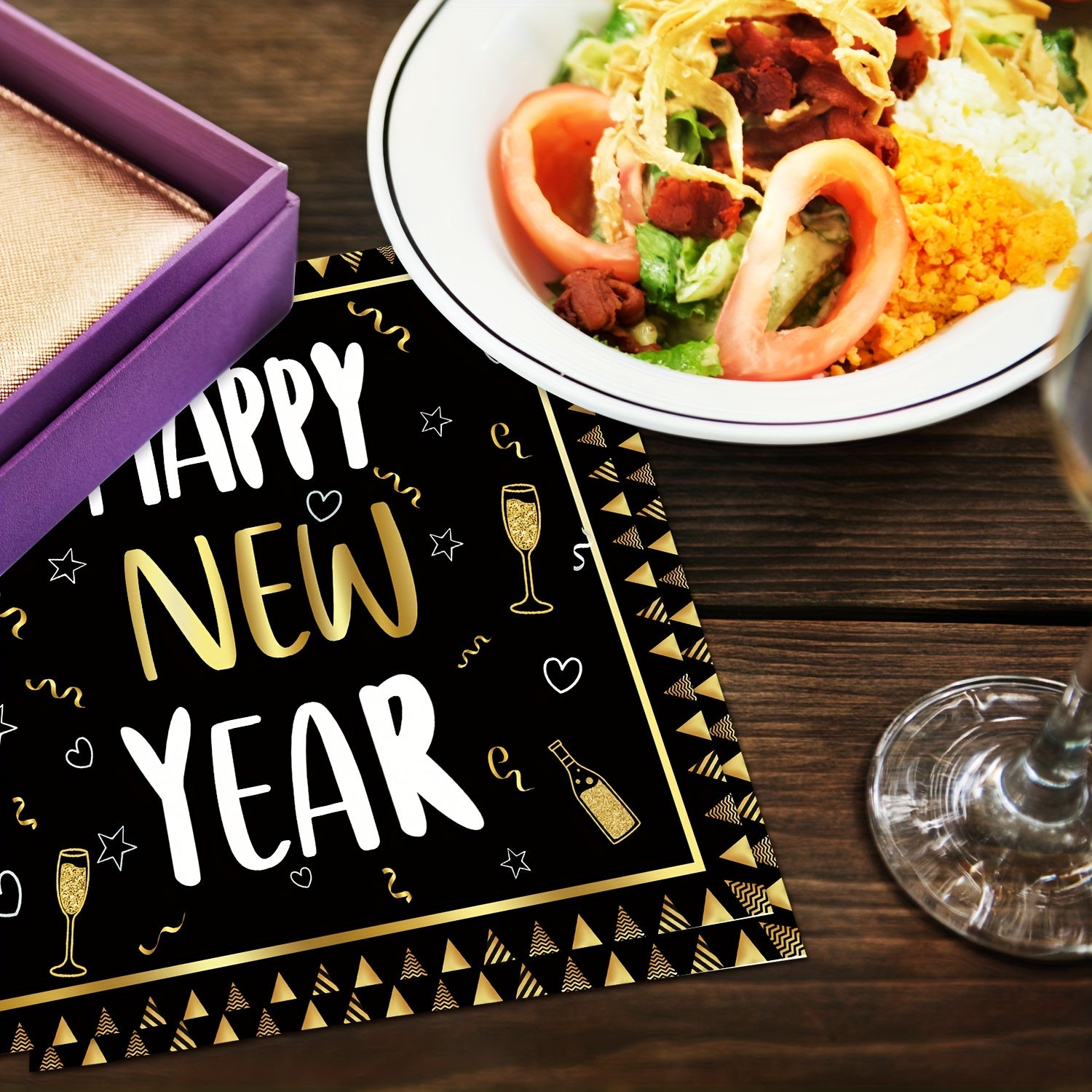 Bayram va kechalar uchun bayramlik qog'oz salfetkalar, 50 ta paket