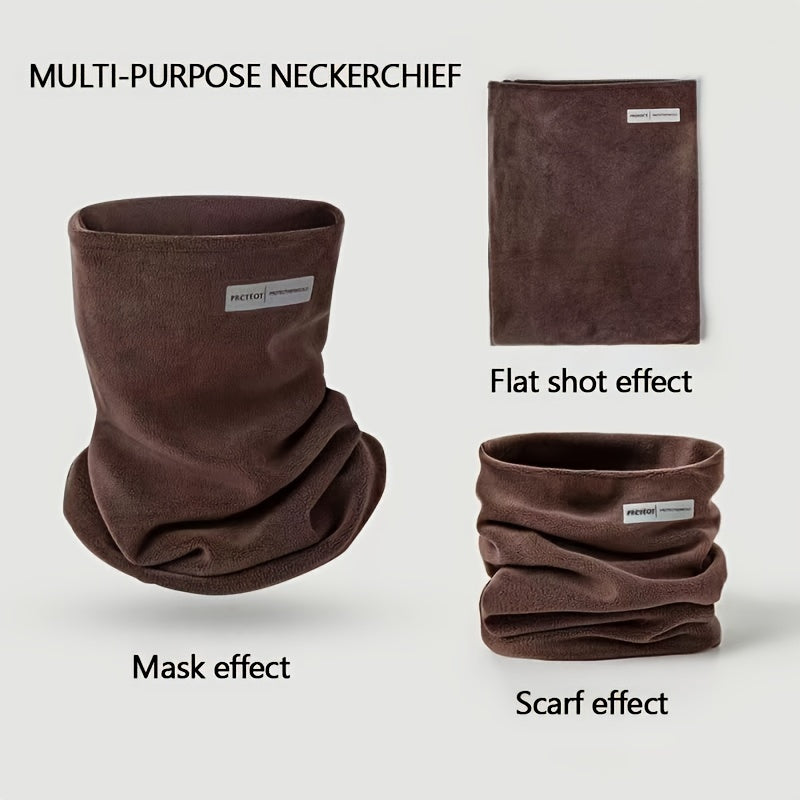 Women's Multifunctional Warm Face Mask Polyester Elastic Neck Gaiter Breathable Windproof UV Protection for Outdoor Cycling Travel