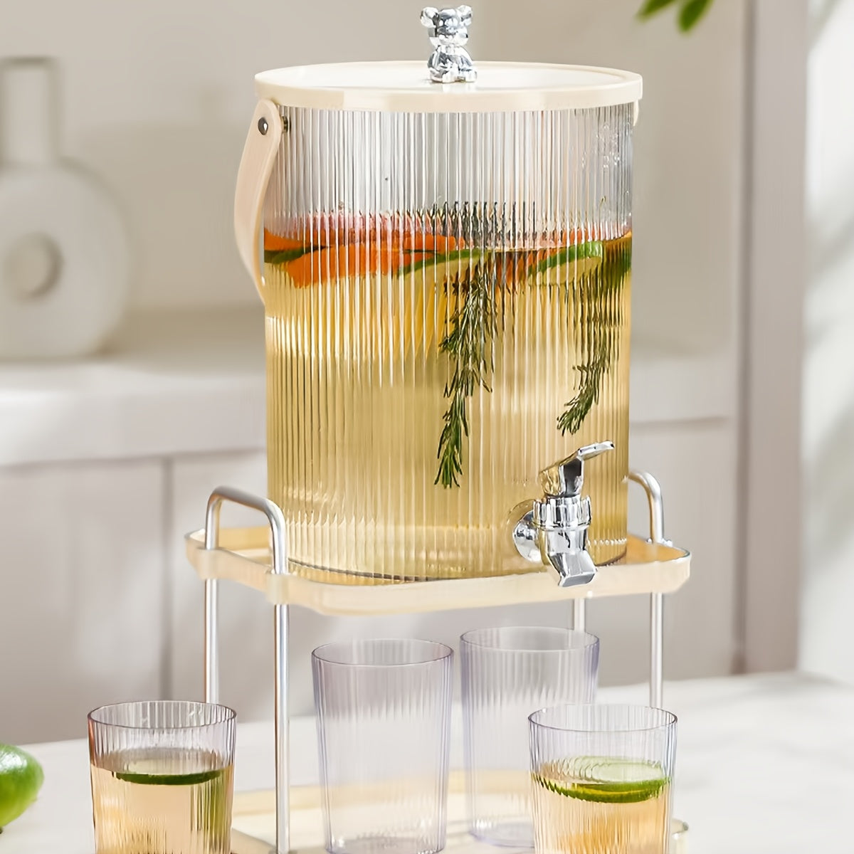 Outdoor Plastic Storage Rack for Drinks Ice Buckets Cold Water Pots and Garden Use