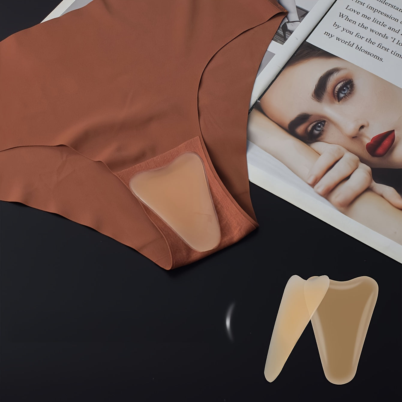 Silicone Padding for Women's Yoga Pants and Close-Fit Clothing Breathable Hand Washable Solid Color