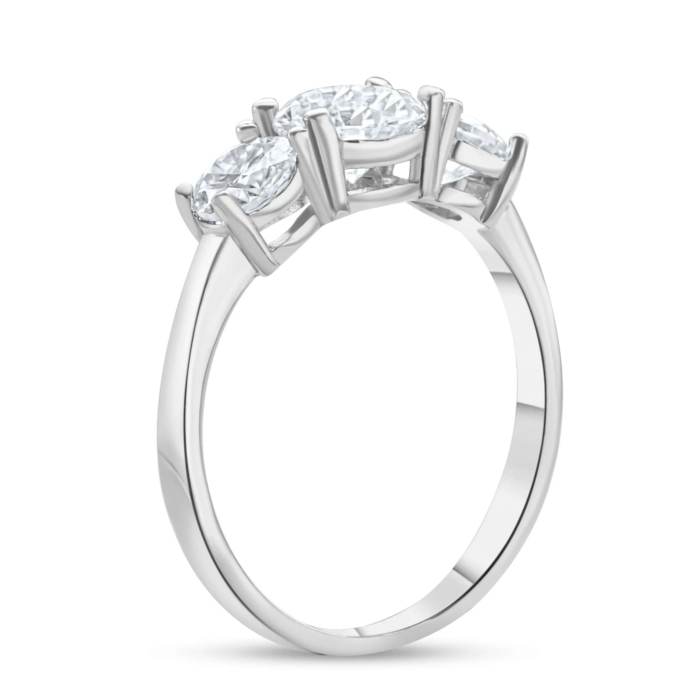 "Luxurious 925 Sterling Silver Gems Lady 2ct Moissanite Engagement Ring with Multiple Color Options - Ideal for Weddings and Gifts. Comes with Certificate and Elegant Gift Box, making it the perfect Christmas present. By GEMS LADY."